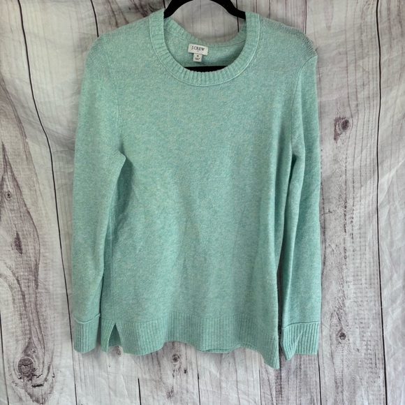 J. Crew Mint Green Crew Neck Long Sleeve Preppy Pastel Easter Sweater Small - Picture 1 of 6